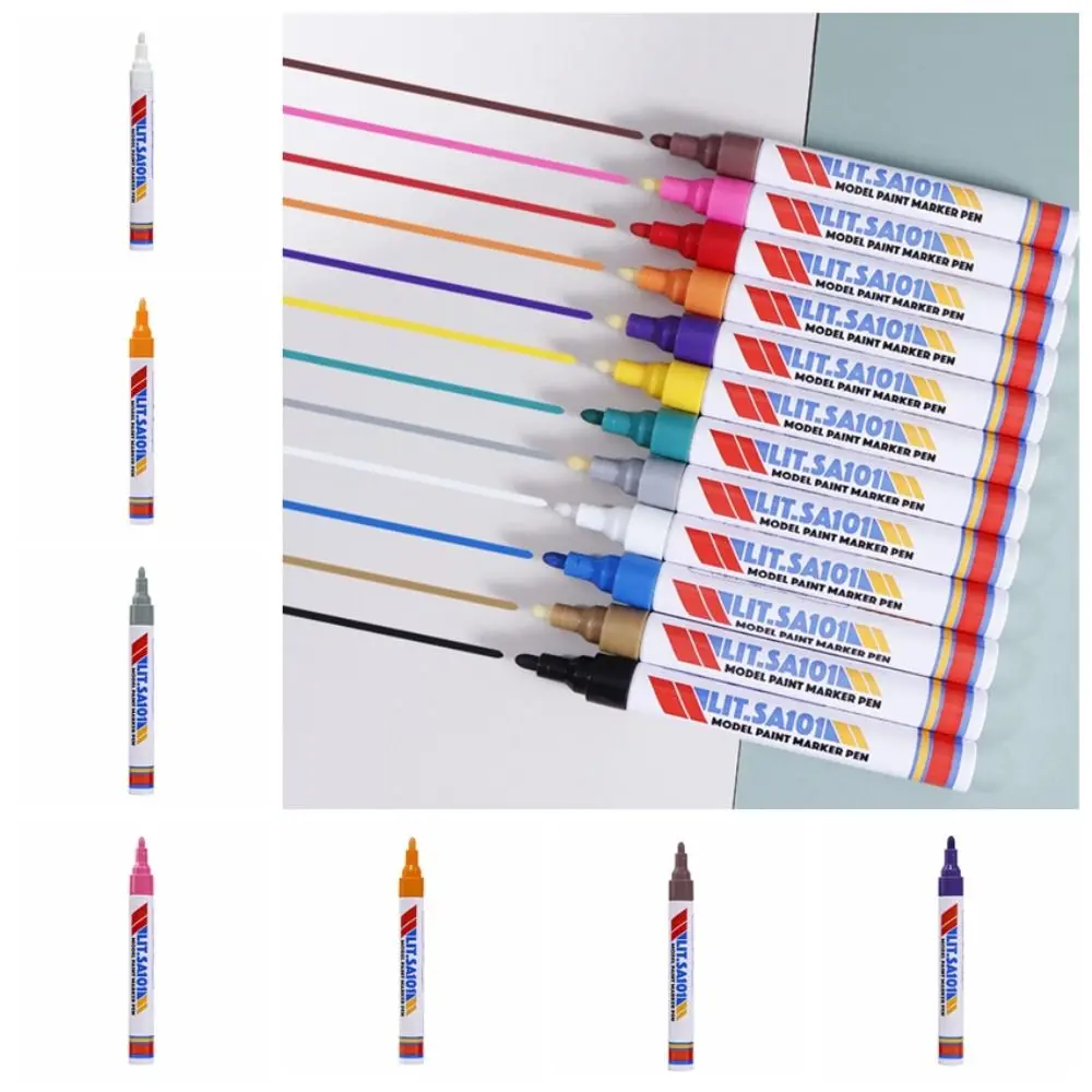 Colorful Marker Pen Stone Markers Waterproof Art Marker Pen Set Oil Based Scratch Repair Stroke Drawing Tool Metal