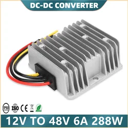 DC 12V Step Up to 48V 6A Boost Converter 288W DC Regulator Power Converter Transformer for Golf Cart Club Car Solar System