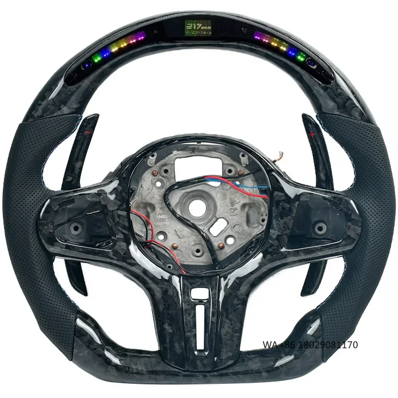 

Изготовленный на заказ модернизированный руль из кованой углеродистой кожи со светодиодной подсветкой для BMW G30 G20 G01 G07 F90 G11 G12 G80 G15 G05 G38 G37 Sport Edition