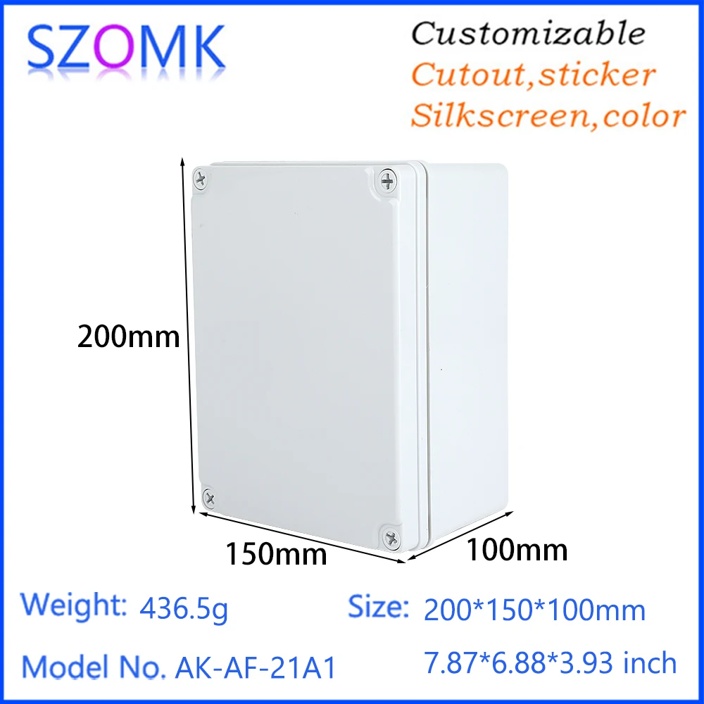 200x150x100mm Custom Waterproof Plastic Enclosure Ip67 Abs Enclosures Set-Top Box Enclosure