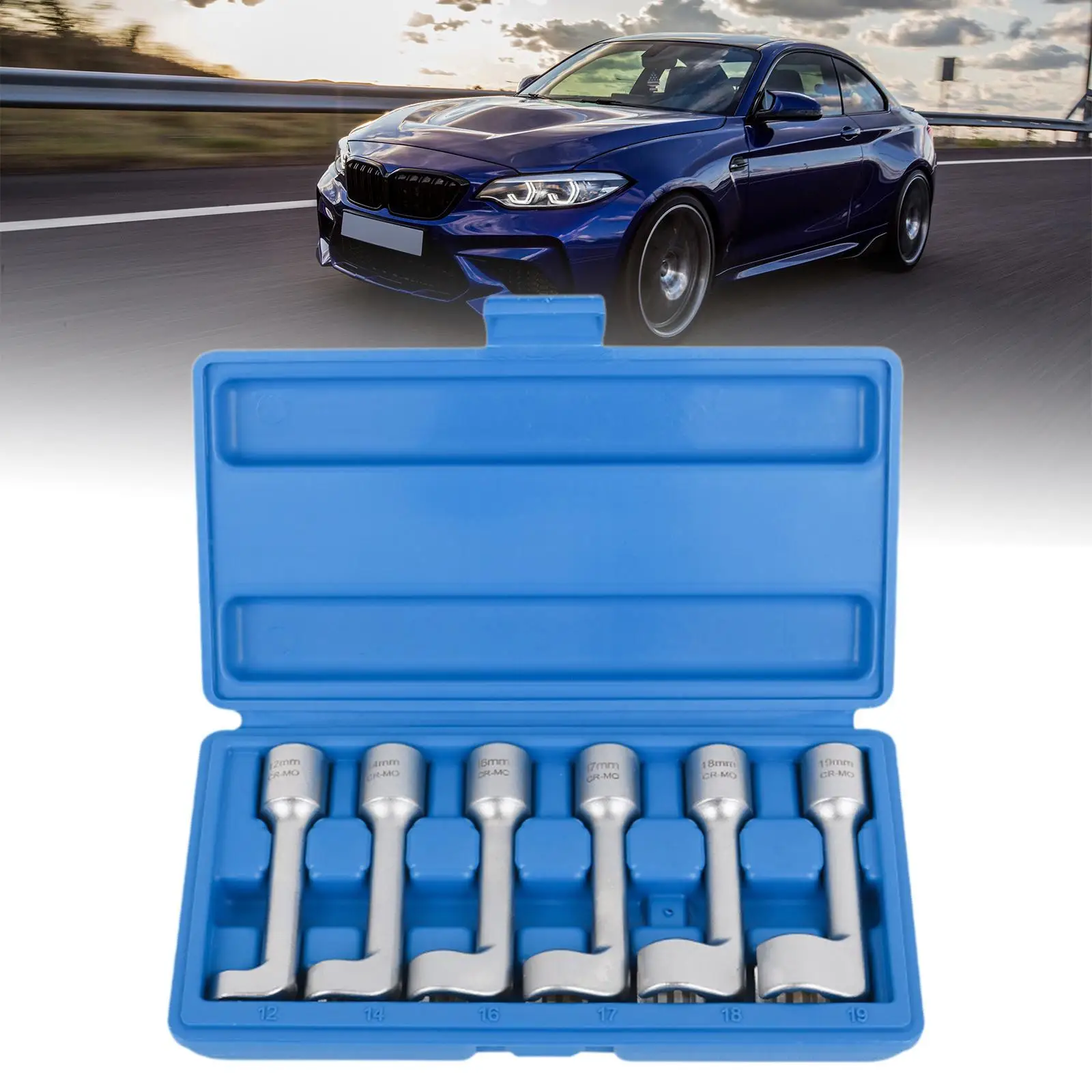 6Pcs L Type Fuel Injector Removal Tool with Carrying Case Auto Repair Tools