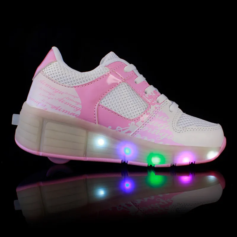 One Wheels Luminous Sneakers Led Light Roller Skate Shoes for Children Kids Led Shoes Boys Girls Shoes Light Up With wheels Shoe