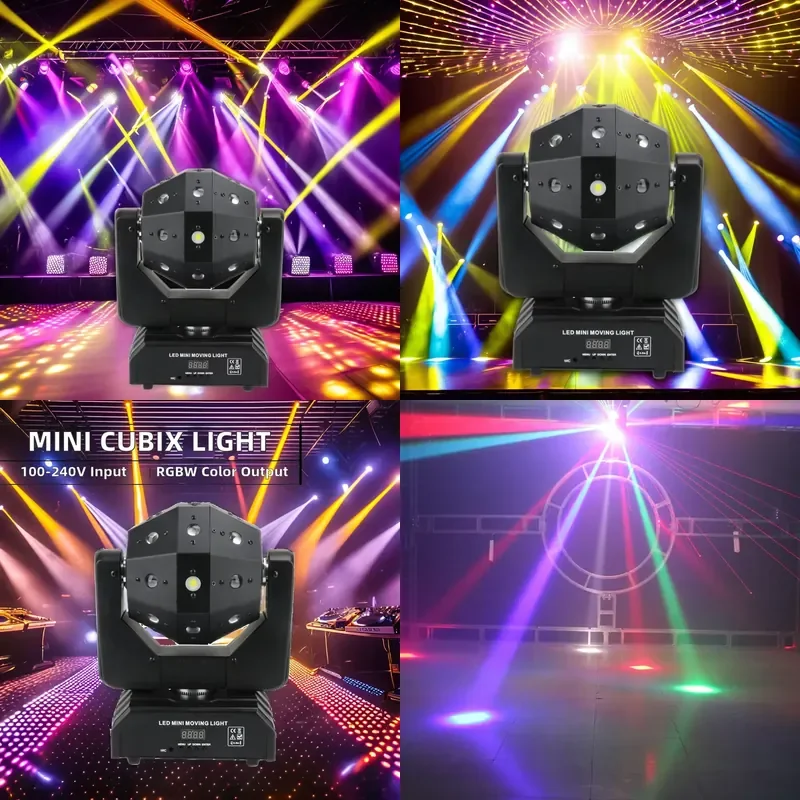 GuangZhou DJ Pioneer Equipment Professional Portable RGBW 4in1 16pcs 3Volt Beam LED Moving Head Light Disco Stage Lights