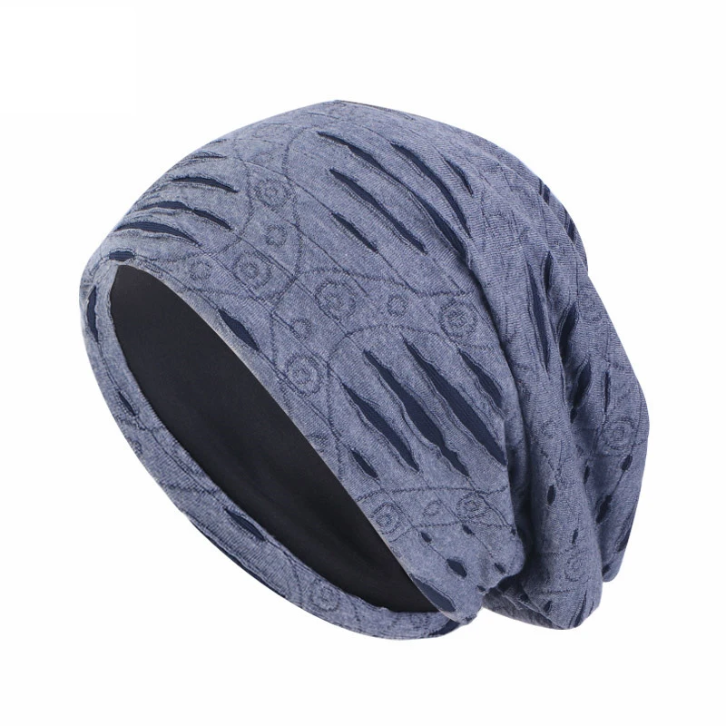 Unisex Women Men Hole Hat Turban Skullies Beanie Hip Hop Slouchy Cap Baggy Headwear Bandana Head Wraps Bonnet Head Cover Outdoor