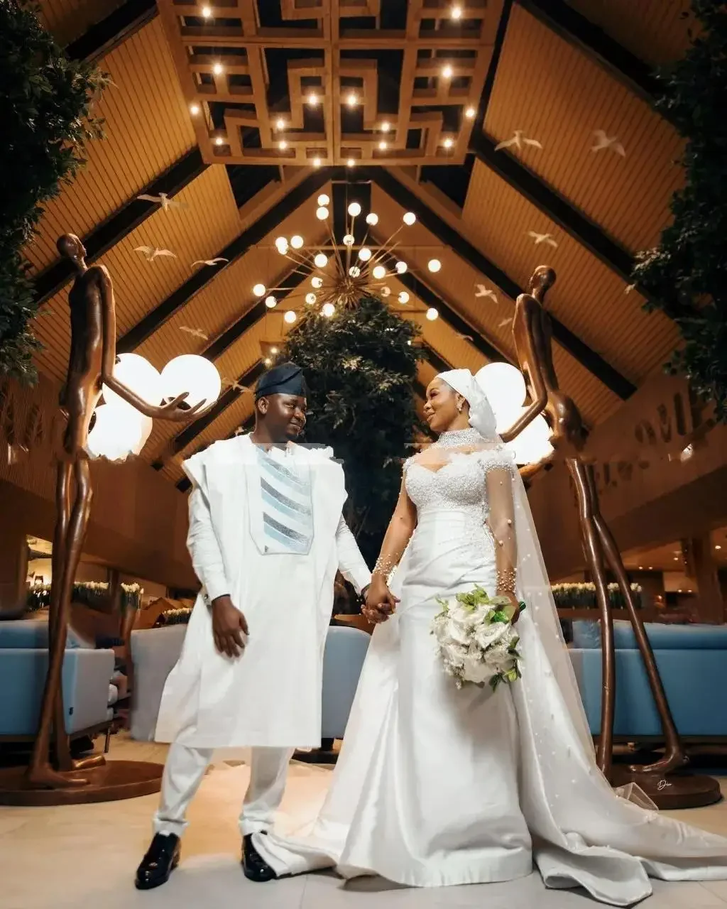 Abito da sposa con perline scintillanti con colletto alto personalizzato con gonna rimovibile Robe De Mariée Abito da sposa arabo a maniche lunghe