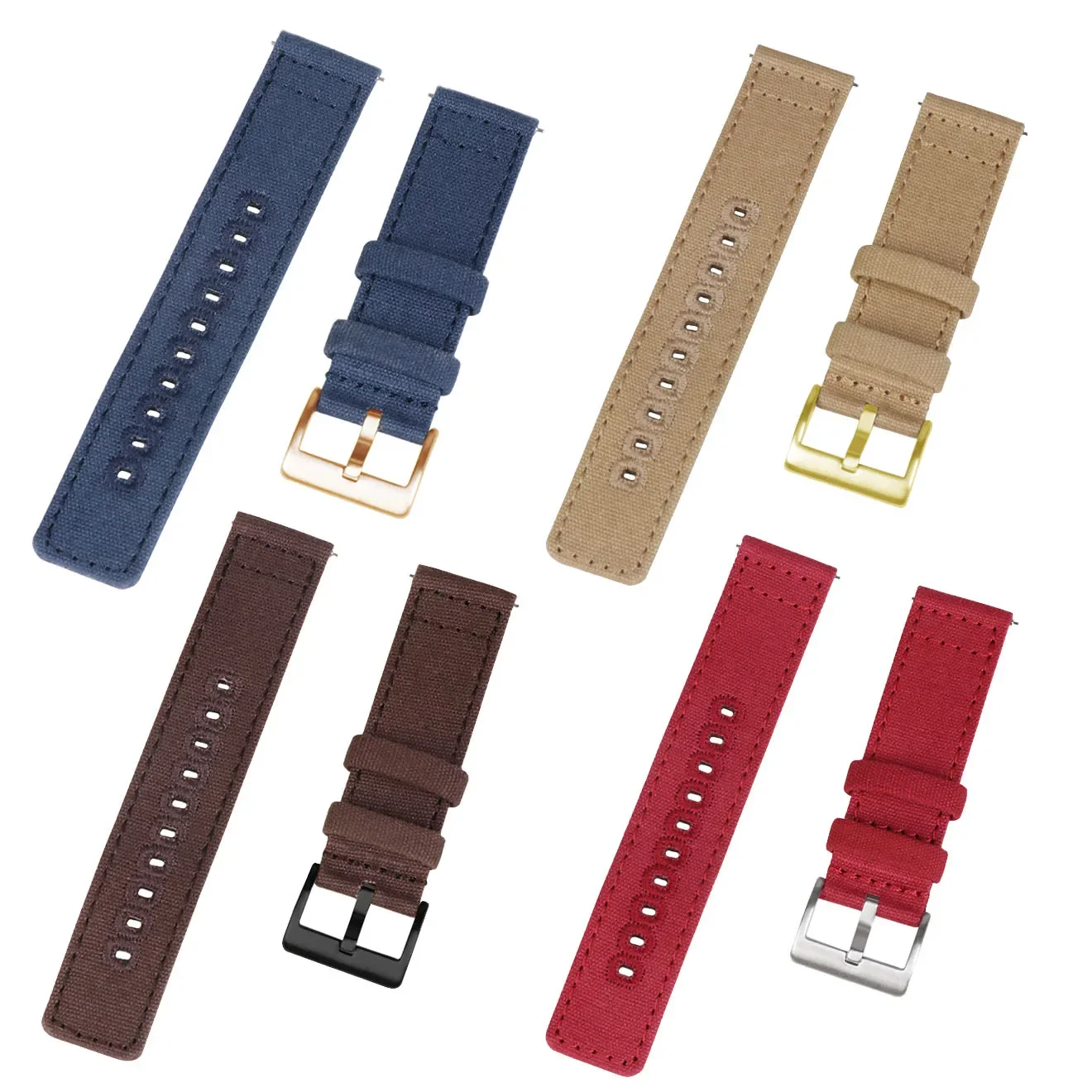 استبدال حزام الساعات 18 مللي متر 20 مللي متر 22 مللي متر الرياضة النايلون حزام ساعة اليد حزام نسج النسيج حزام الساعات الإفراج السريع مشبك معدني الأساور #3