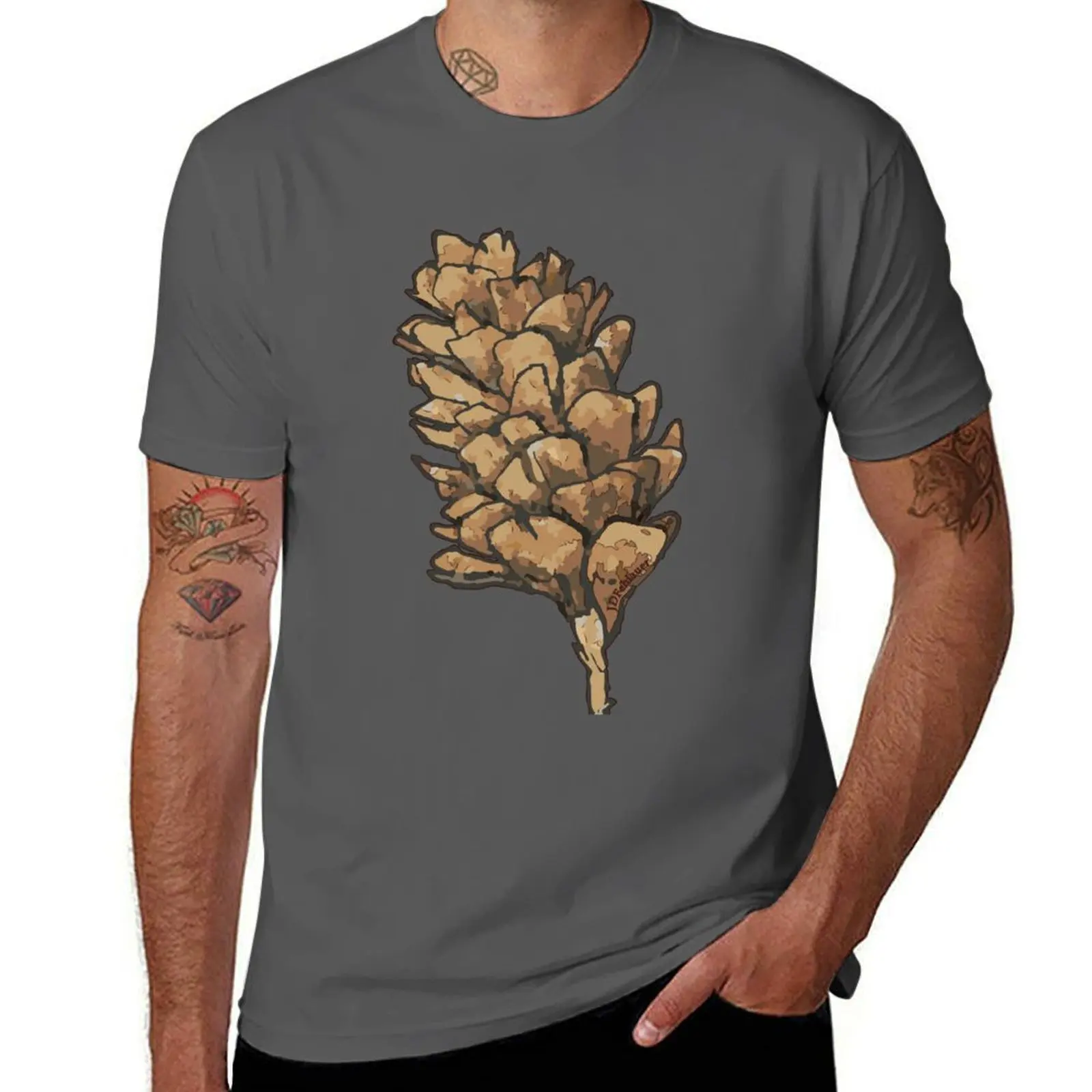 

Alaska White Spruce Pinecone T-Shirt oversized graphic tee luxury designer plain Funny t-shirt plain white t shirts men
