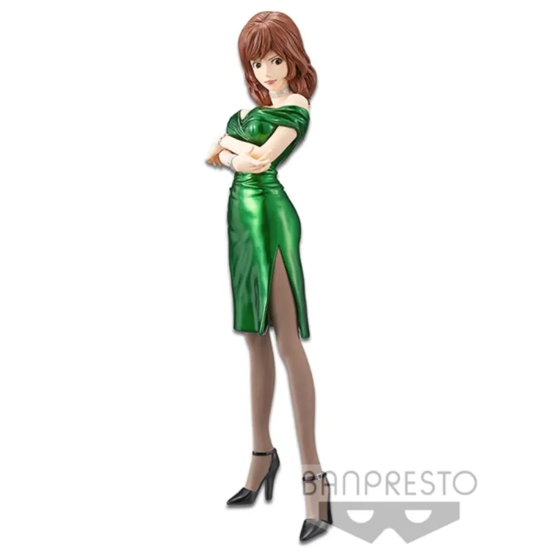 BANDAI SPIRITS Mine Fujiko MASTER STARS PIECE Lupin III Rupan Sansei Green Dress Ver Model Character Action Toy, Original y genuino