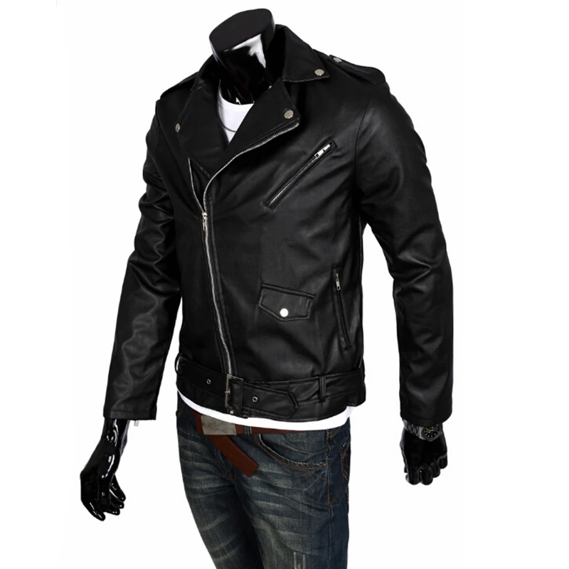 The Walking Dead Negan jaqueta de cosplay masculina, jaqueta punk de couro PU, casaco de motocicleta, slim fit, moda