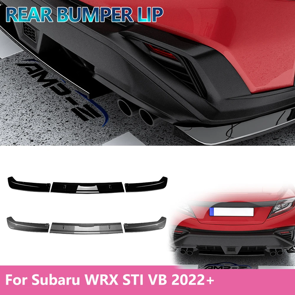 Car Styling Auto Akcesoria Tylny zderzak Warga Dyfuzor Spoiler Splitter Protector Dla Subaru WRX STI VB 2022 2023+ Błyszcząca czerń