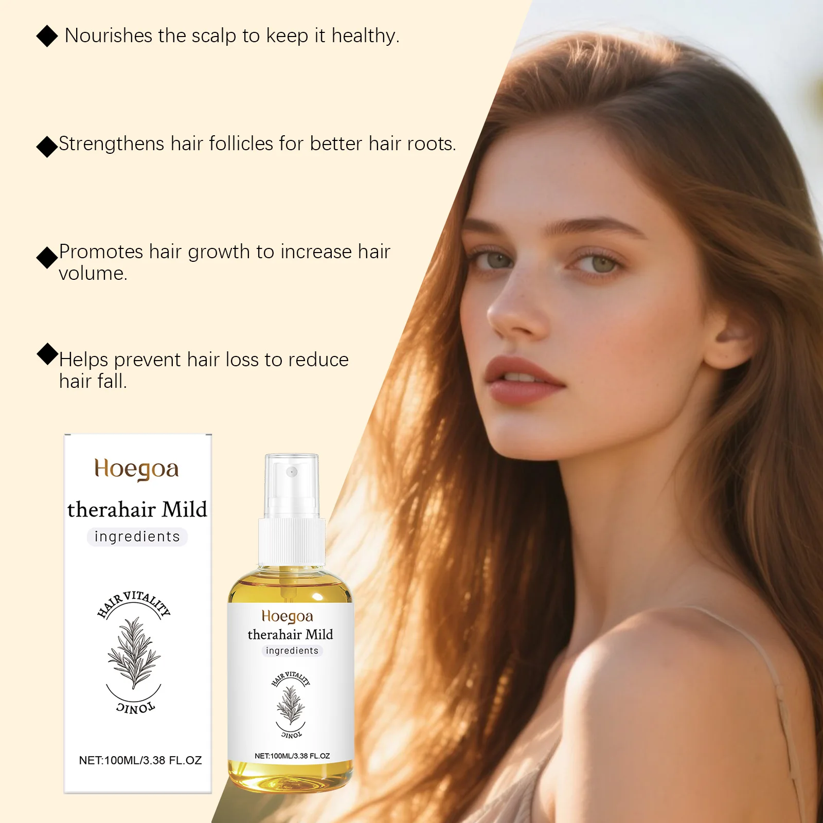 

Rosemary Hair Growth Oil Relieve Dry Frizz Split Ends Damaged Hair Repair Oil Thick Hair Regrowth Serum Moisturizing Hair Spray