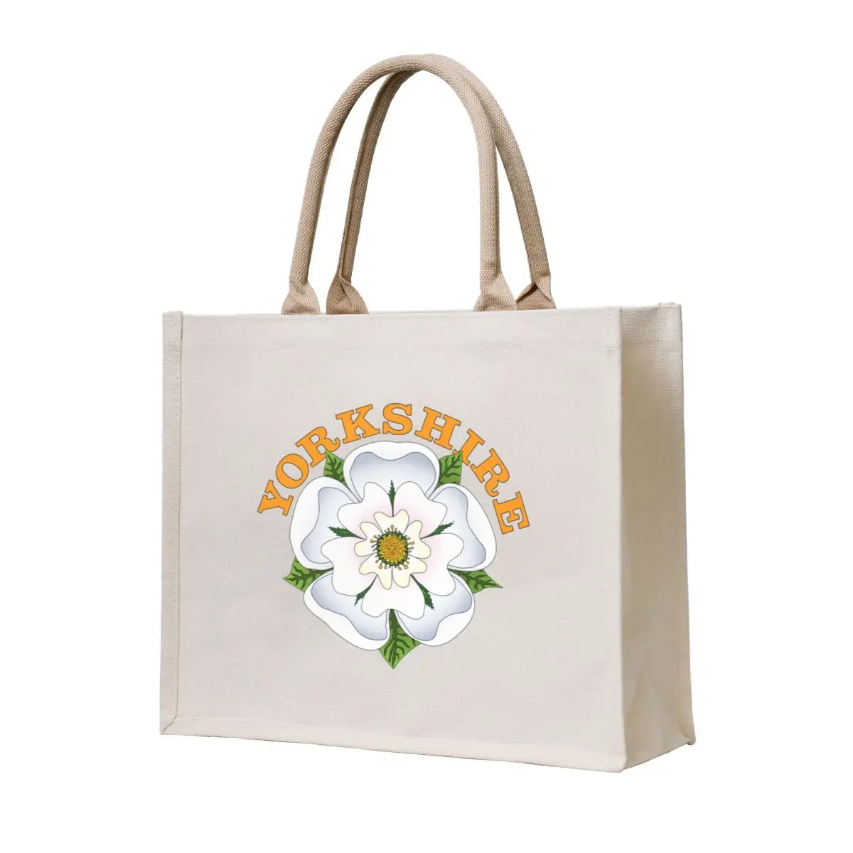 

White Rose of Yorkshire Tote Bag large tote bag Gift bag custom tote Cloth bags