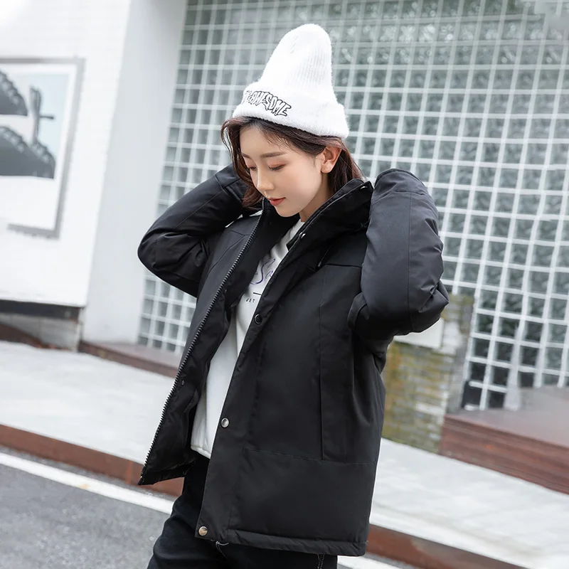 Down Jackets Men and women White Winter Coats 2022 New Men's Short Hooded Warm White Duck Down Jackets for outdoor brand