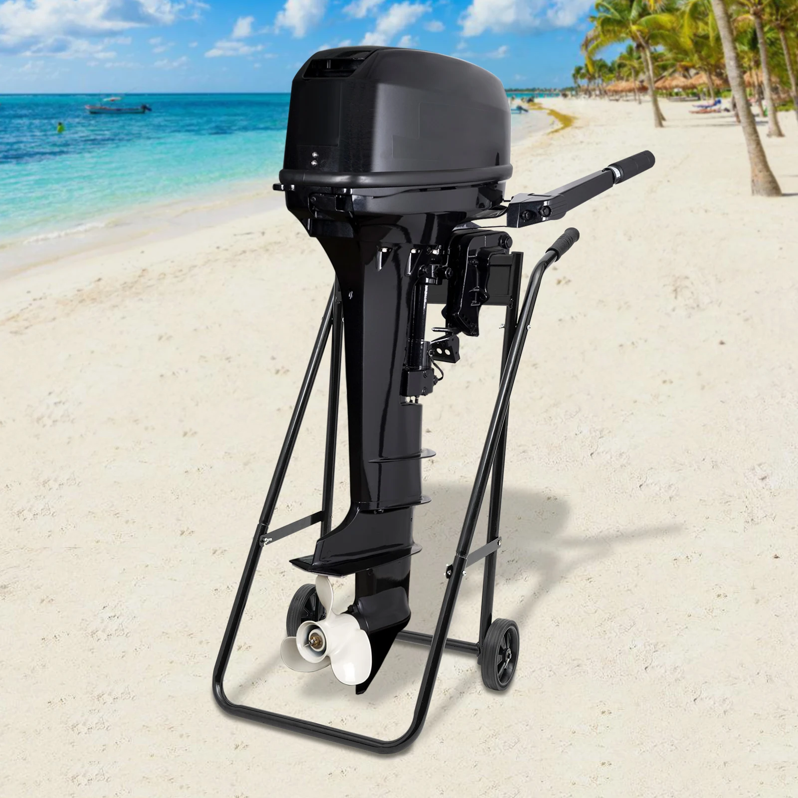 50kg/110lbs Foldable Outboard Boat Engine Carrier Outboard Boat Motor Cart Multi Purposed Engine Stand