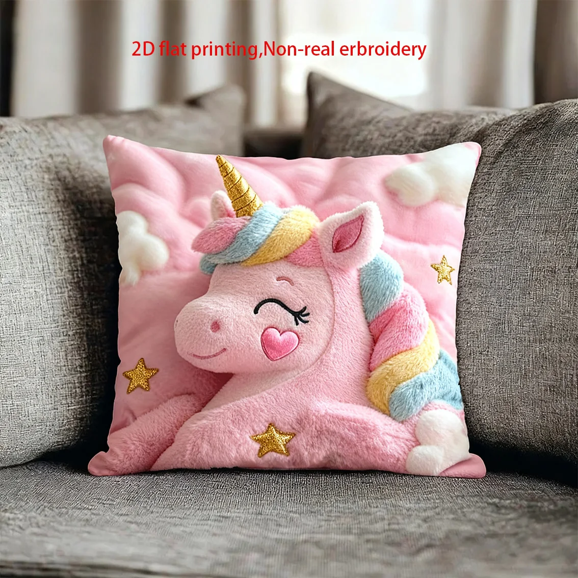Fundas de almohada VIKAMA con - Embroidery Unicorn reseña y precio