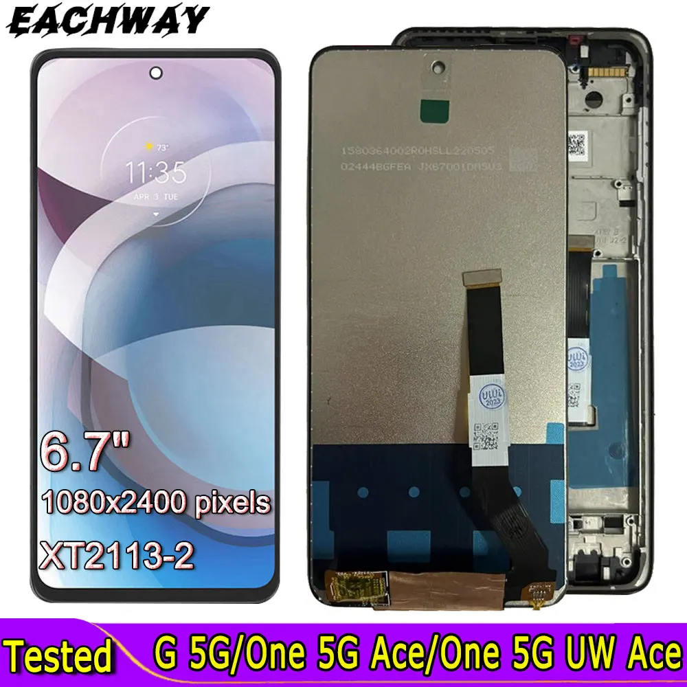 

6.7"For Motorola One 5G Ace LCD Display With Touch Screen XT2113-2 Digitizer Assembly G 5G LCD For Moto One 5G UW Ace LCD Screen