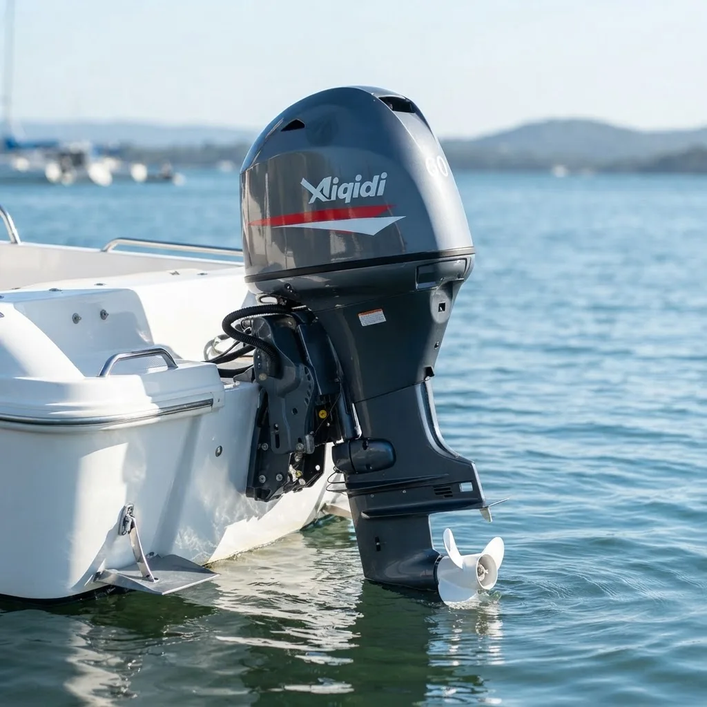 New Aiqidi F60 4-Cylinder  4-Stroke Outboard Motor with Power Trim for Boat Use
