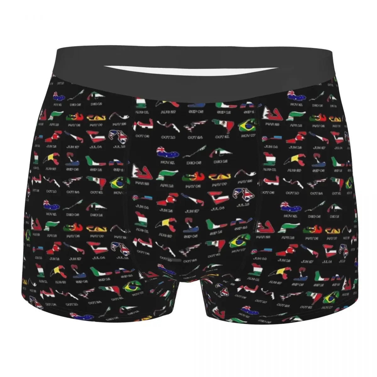 Calendar F1 Formula 1 Underpants Breathbale Panties Male Underwear Ventilate Shorts Boxer Briefs