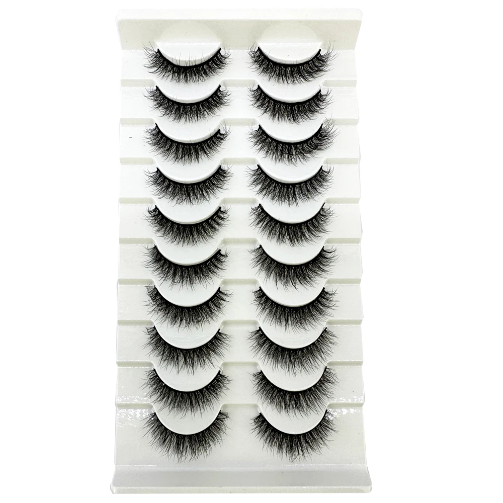 ใหม่10คู่100% จริงปลอมขนตาปลอม3D ธรรมชาติขนตาปลอม3d Mink Lashes นุ่มตัวต่อขนตาแต่งหน้าชุด Cilios