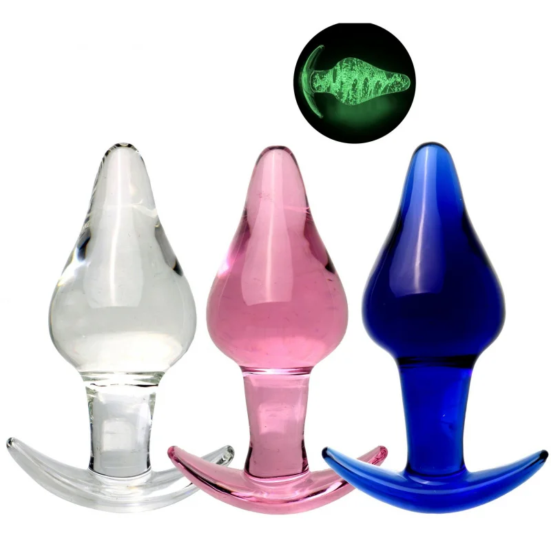 Large Color Transparent Glass Sex Product Invisible Female Men's Sexy Masturbation Toys Adult Supplies