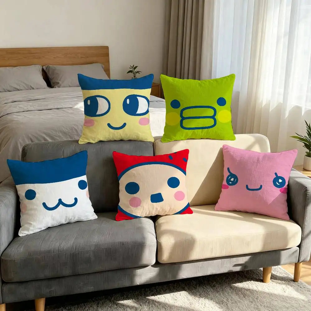 funny carton T-Tamagotchi kuchipatchi Comfortable soft Pillow Case for Sofa Living art Room Home Decor and Protective Covers