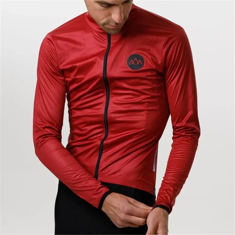 Candidates montando camisa de manga larga a prueba de viento y lluvia chaqueta de hombre bicicleta mtb uci jersey Sport Top ciclismo chaleco a prueba de viento