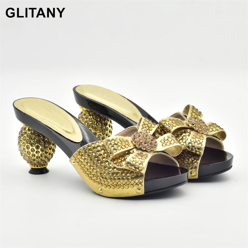 

Fashion Italian Shoes Women Summer High Heeled Shoes for Women Ladies Sandals with Heels Nigerian Women Party Pumps Slip on Shoe