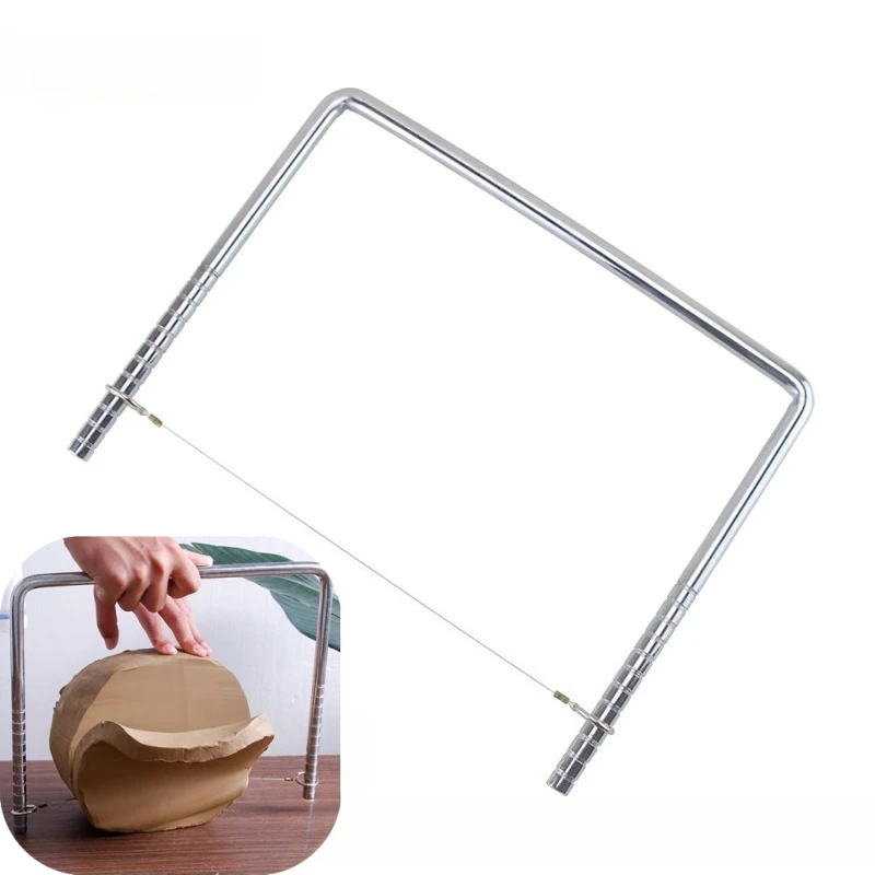 

Фарфоровый бант для резки грязи из нержавеющей стали, сделай сам, керамика, ремесла, U-образная стальная проволока, резак для грязи, керамический инструмент для резки текстуры