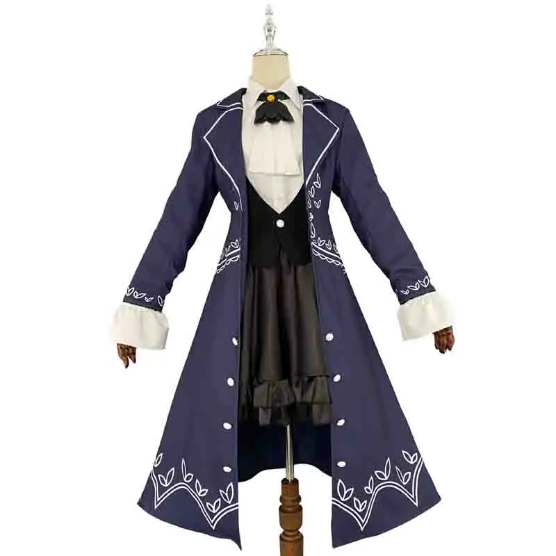 

Game Library Of Ruina Angela Cosplay Tailcoat Trench Costume Overcoat Blue Windbreaker Uniform Men Halloween Clothes