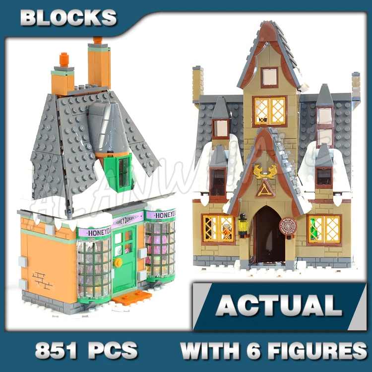 851pcs Magical World of Wizards Hogsmeade Village Visit Sweetshop Broomsticks Pub 19070 Building Block Toy Compatible With Model