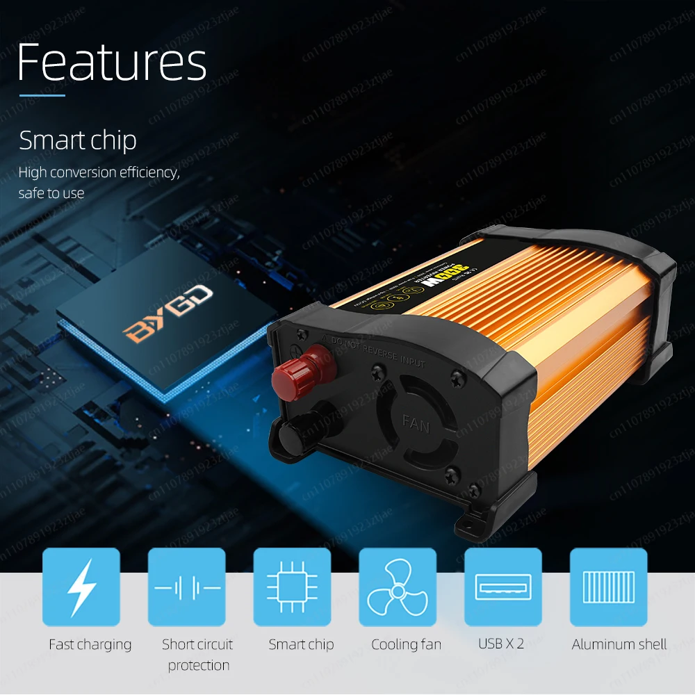 300W Power Inverter Circuit Board Modified Sine Wave 50Hz Dual Output Type Car/Home Use DC 12 Volts to AC 220 Volts Converter