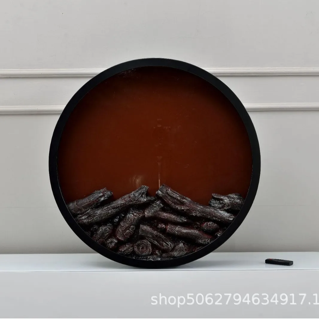 Manufacturer Round Electric Fireplace Wholesale Fireplace Core Simulation Fire Embedded LED European Electronic Fireplace