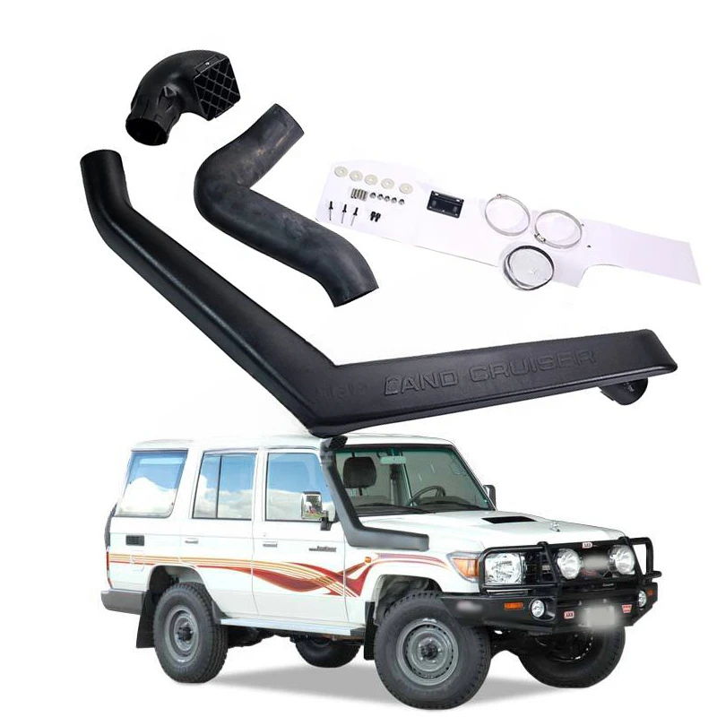 car accessories 4x4 lldpe front air intake snorkel for land cruiser 76 71 73 75 78 79 series  lc76 Fj76 wide 4wd