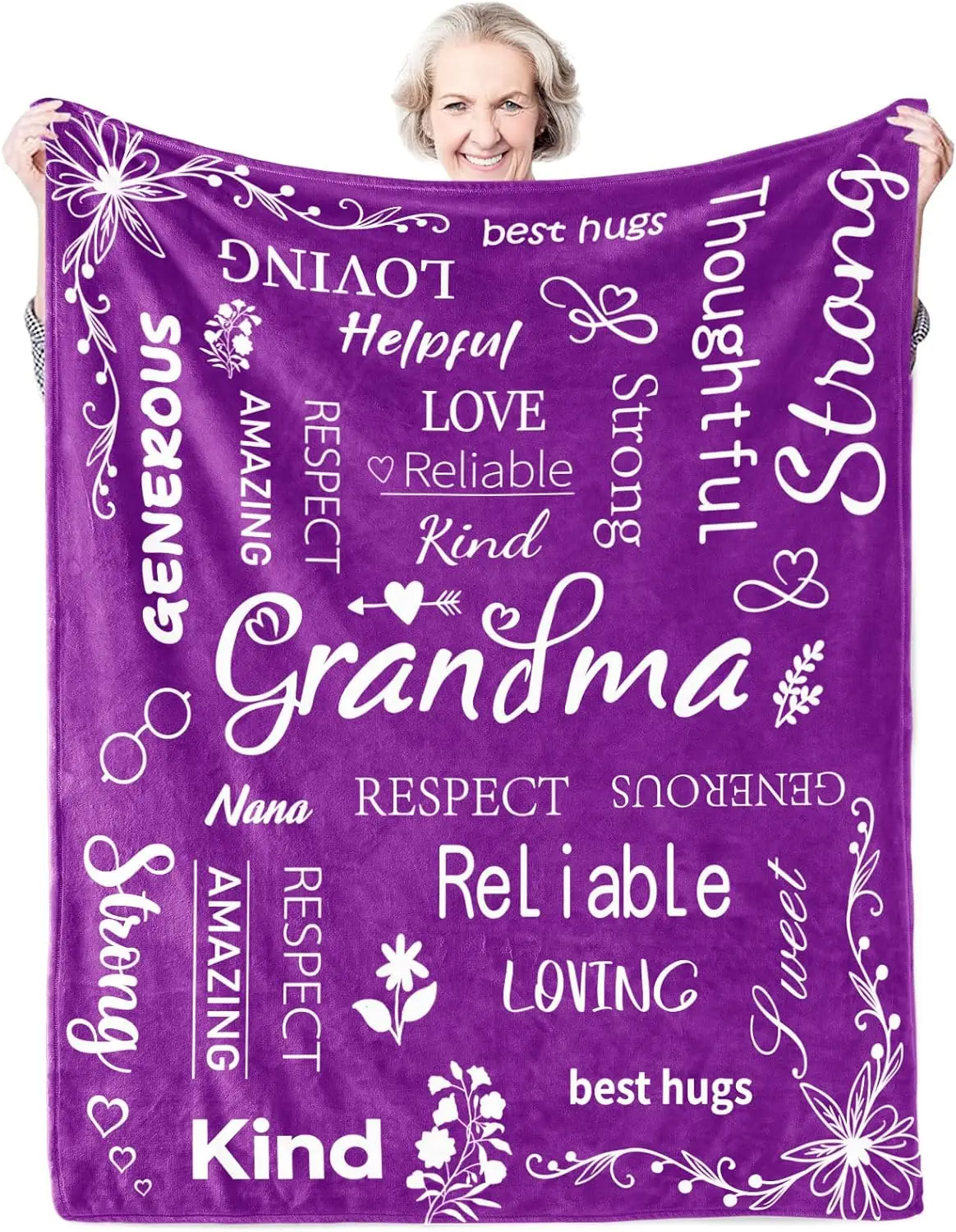 The best gift for grandmother, birthday gift for grandchildren, grandmother's gift for Mother's Day, Christmas, purple