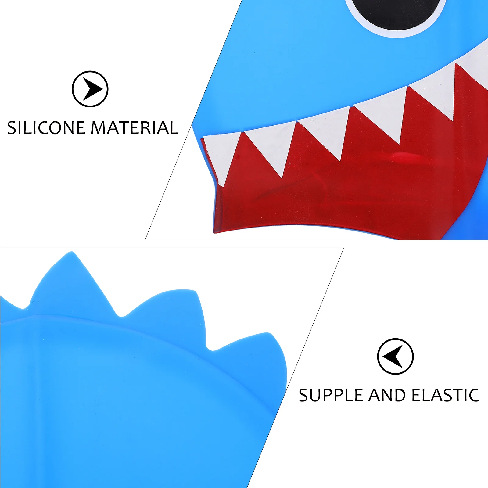 

Silicone Swim Cap Waterproof Swimming Hat Anti Slip Swimming Caps Protect Hair and Ears Durable Cartoon Swim Hat