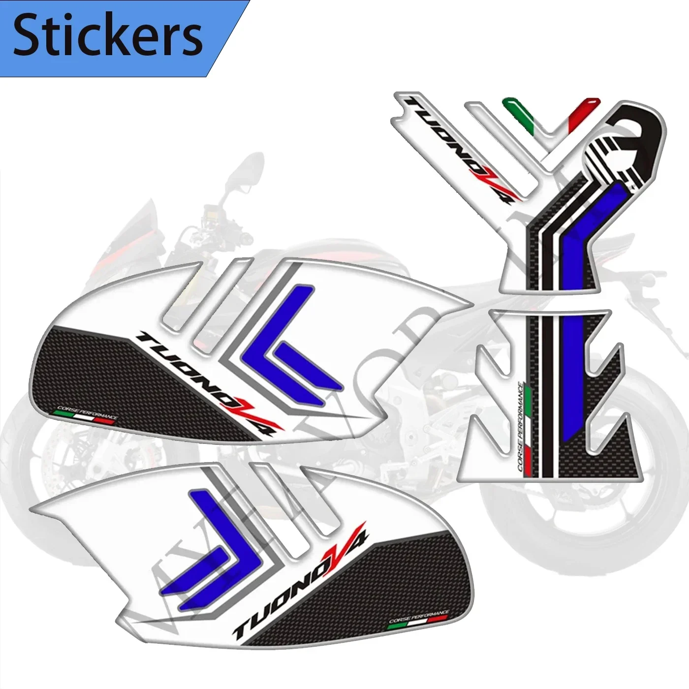 

For Aprilia Tuono V4 V4R 1100 RR 1100RR Motorcycle Tank Pad Grips Gas Fuel Oil Kit Knee Decals Protector TuonoV4