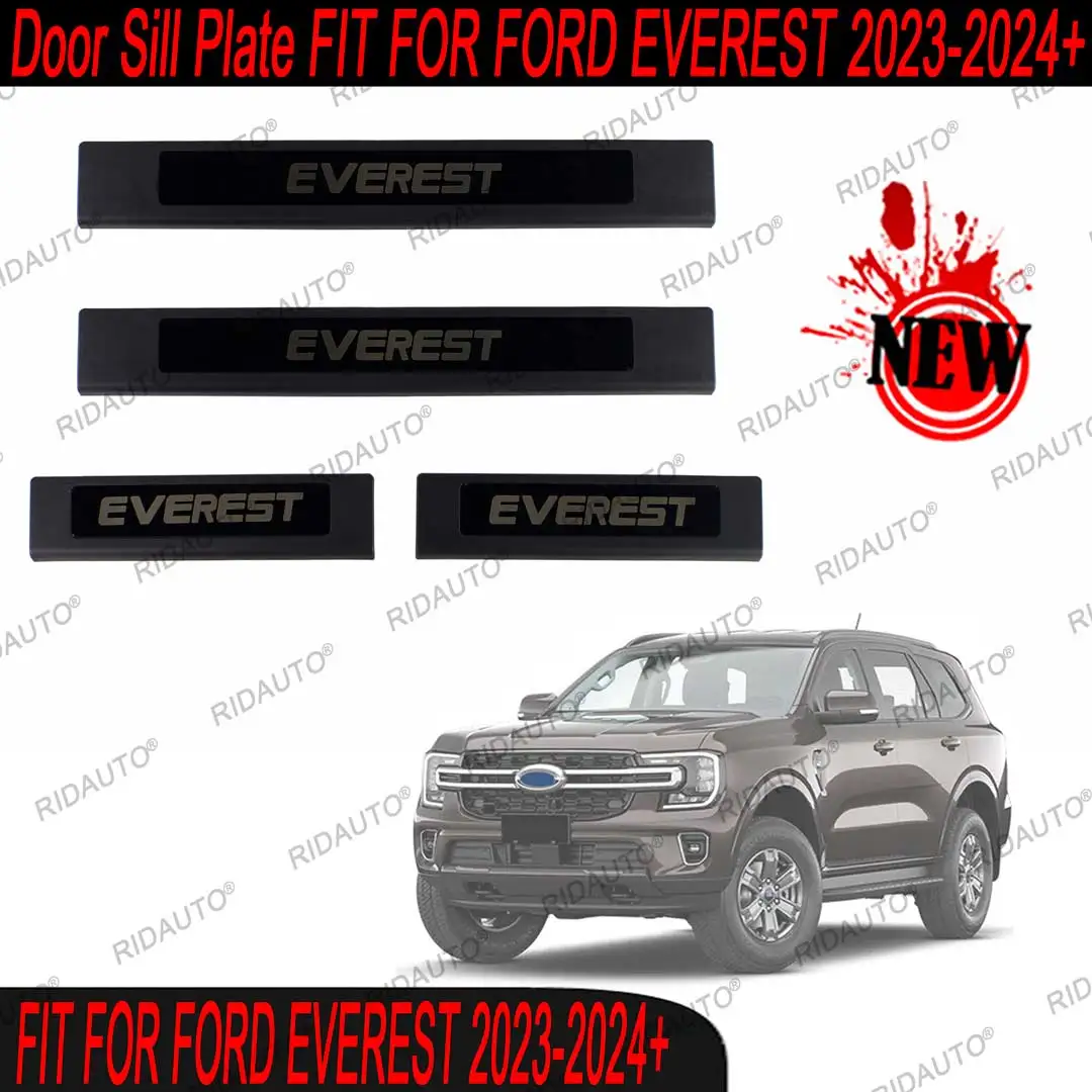 Car Pickup Threshold Strip For Next GEN FORD EVEREST 2023 2024 Door Sill Scuff Plate Protector Trim Pedal Sticker Accessories