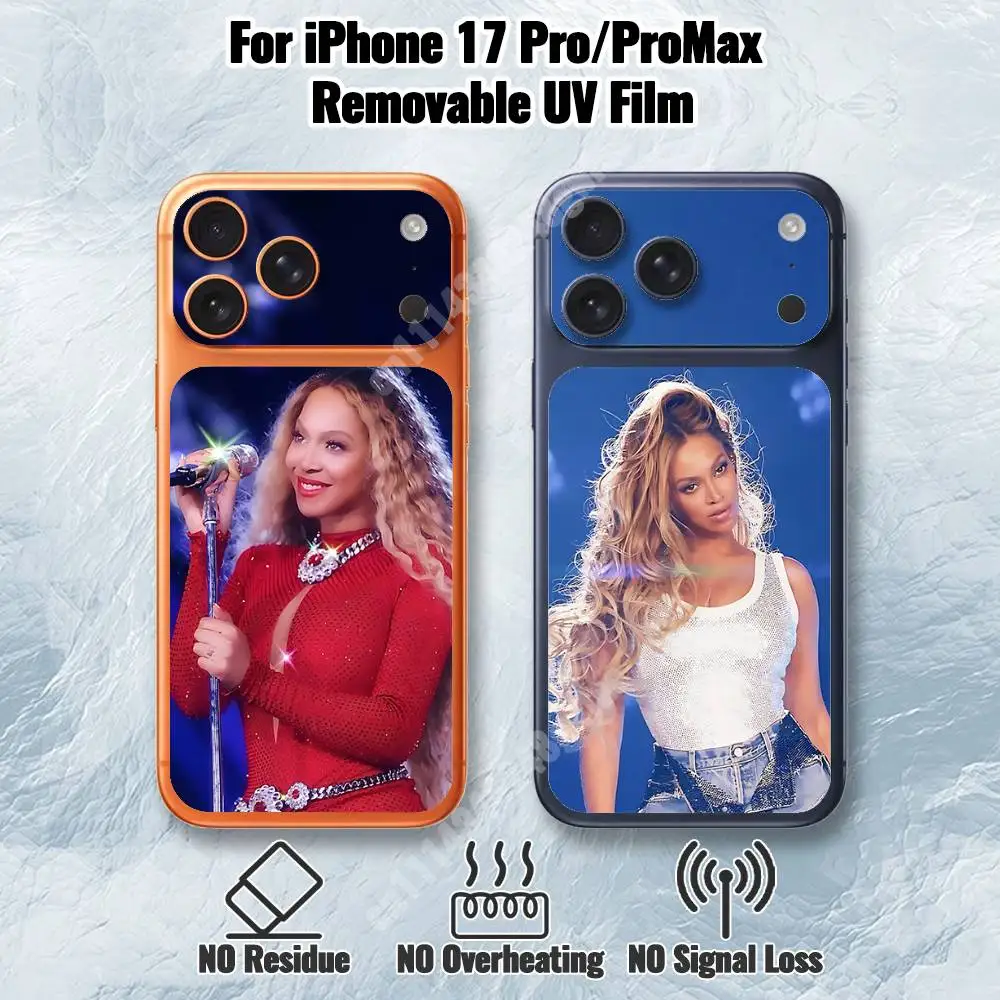 B-Beyonce Cowboy Carter Singer Removable UV Film for iPhone 17 Pro 17 ProMax HD Back Sticker