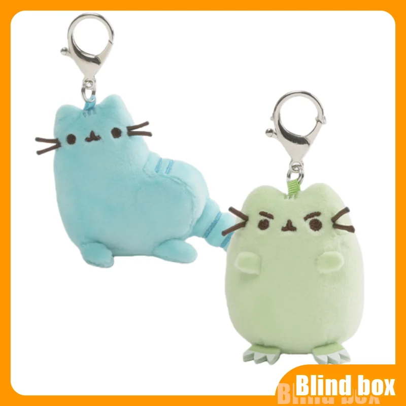 푸쉰 귀여운 고양이 플러시 키체인 플러시 장난감 공룡 시리즈 블라인드 박스 귀여운 서프라이즈 축제 생일 컬렉션 선물 크리스마스