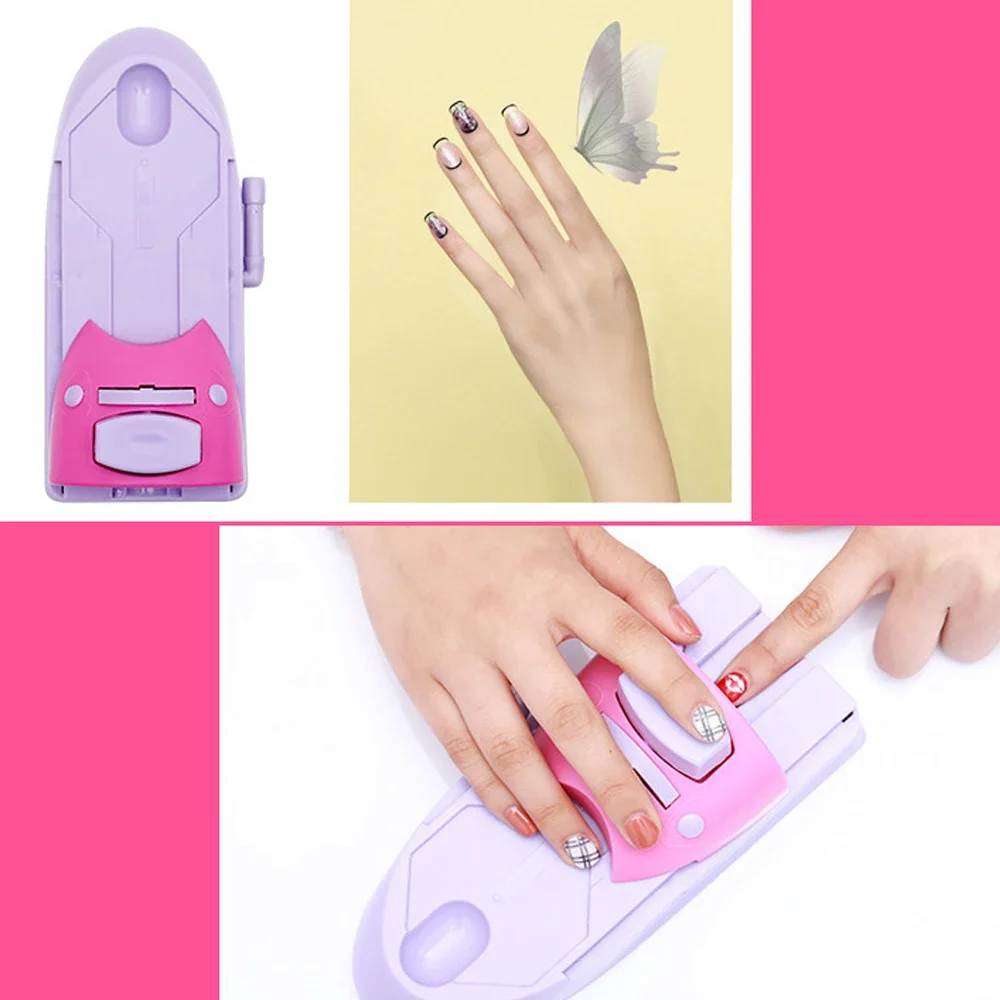DIY Manual Nail Art Printer, Handmade Nail Polish Painting Machine Set, Metal Stamp & Pattern Plates for 3D Manicure
