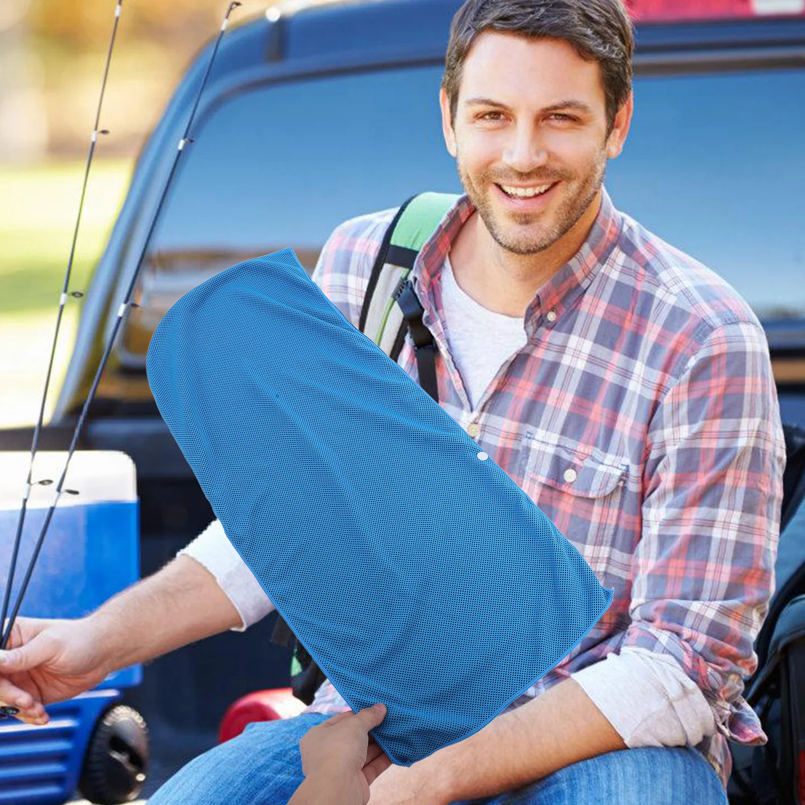 واقي وجه لركوب الدراجة قابل للتنفس ومقاوم للشمس في الهواء الطلق، غطاء رأس للحماية من الأشعة فوق البنفسجية، غطاء للرقبة للتبريد لتسلق الدراجات #1