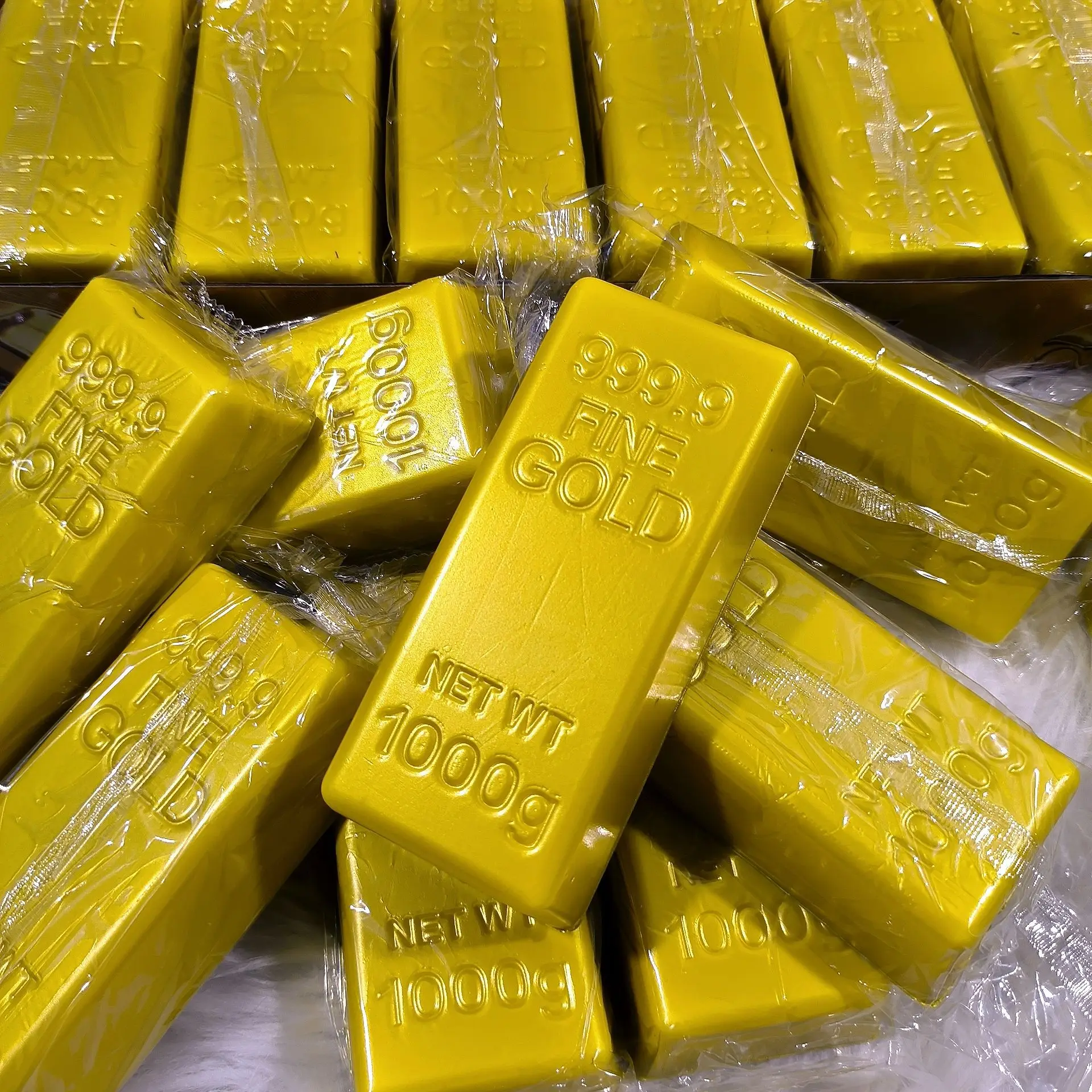 Gold Brick Squishy Slow Rising Stress Relief Toy Realistic Gold Bar Squeeze Antistress Toy Kids Adults Stress Relief Fidget