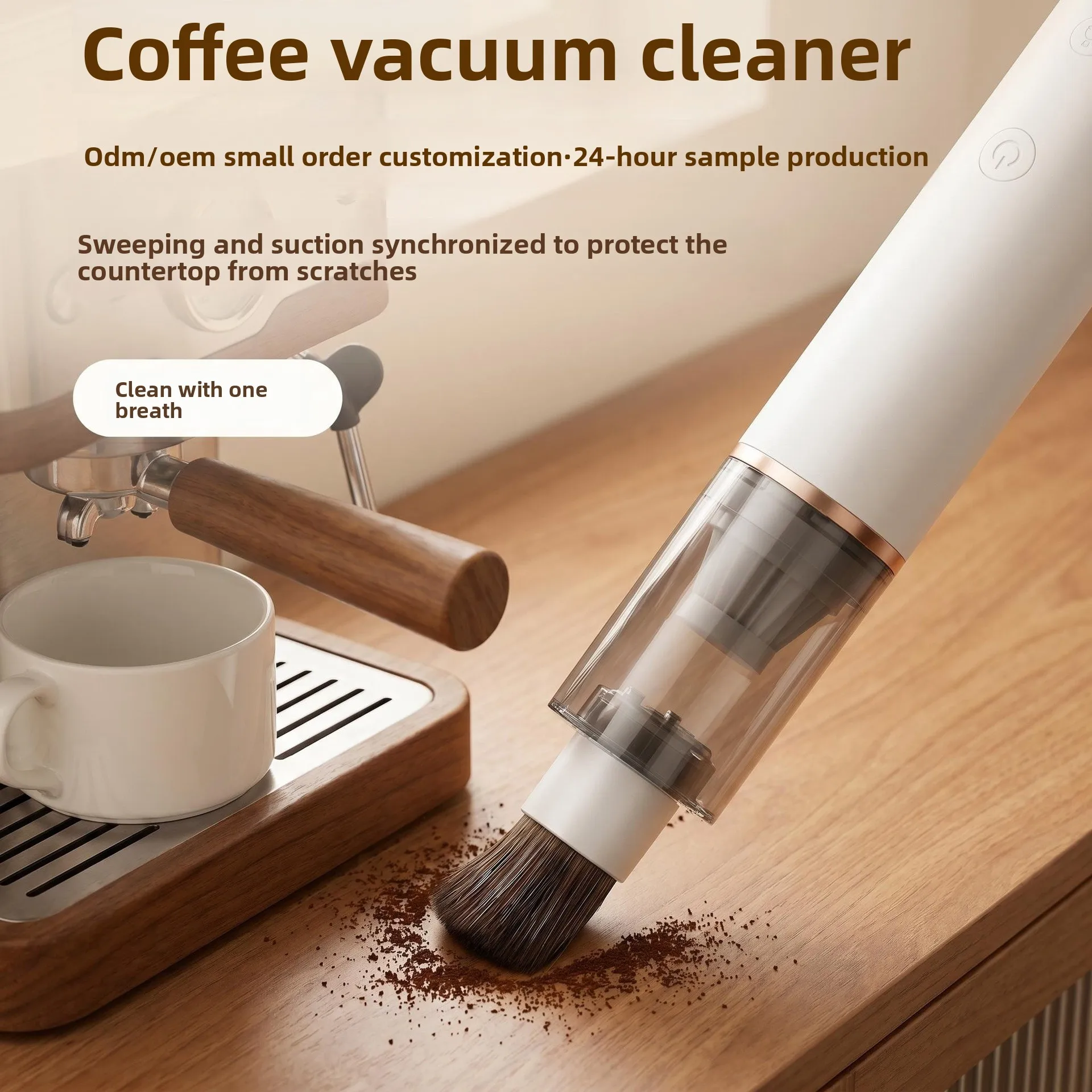 Handheld Cordless Car Vacuum Cleaner with 3300Pa Suction, USB-C Rechargeable Mini Vacuum for Coffee Powder, Desktop and Car