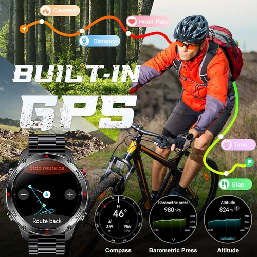 Imagen 2 del producto 2025 nuevo para Xiaomi profesional GPS deportes reloj inteligente hombres 1,46 ""pantalla AMOLED 3ATM brújula Fitness Tracker reloj inteligente militar