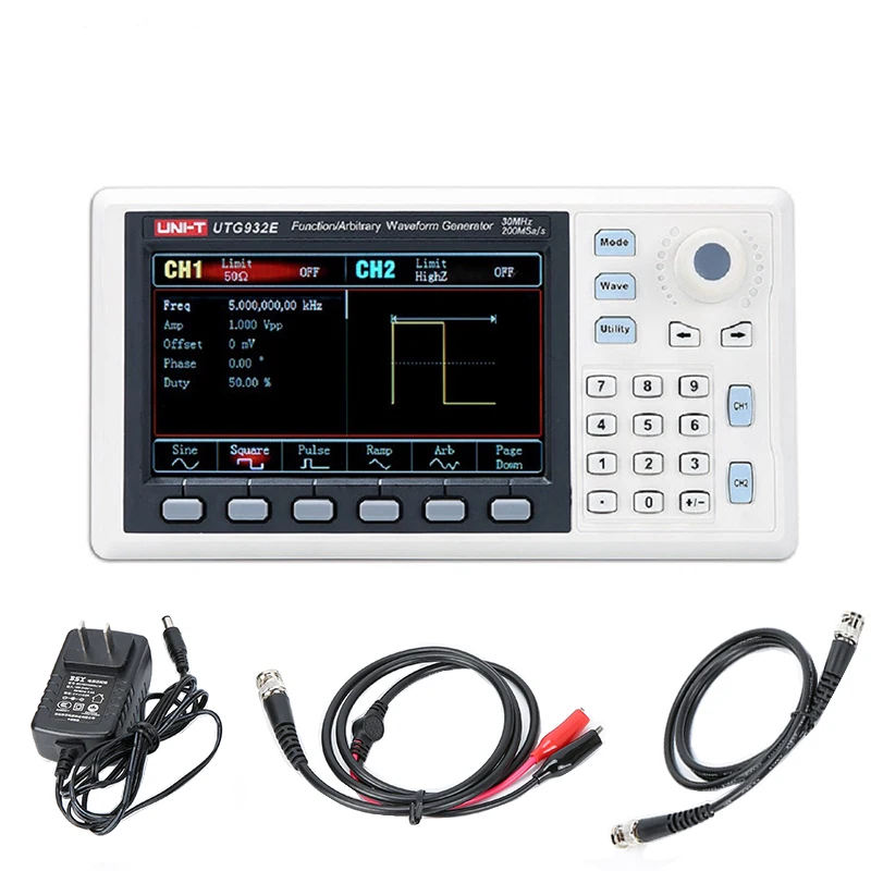 UNI-T UTG932E Function Arbitrary Waveform Generator Signal Source Dual Channel 200MS/s 14bits Frequency Meter 30Mhz
