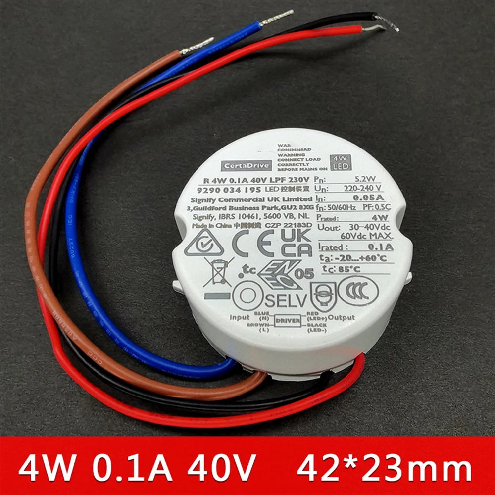 Original CertaDrive R 4W 0.1A 40V LPF 230V R6W R8W R10W R12W R14W FOR Philips Circular Mini Electronic Drive Straight Tube Lamp