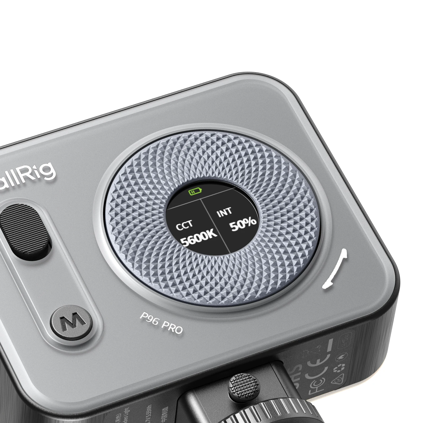 Smallrig Vibe 96 / P108 Pro ضوء فيديو صغير ، ثنائي اللون pk ، ضوء ملء سريع الإصدار مع شاشة LCD للهاتف ، Vlog والتصوير الفوتوغرافي