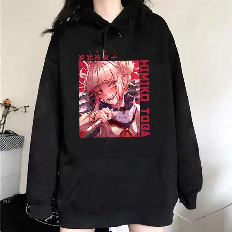 Mode Hoodie Damen Pullover Harajuku Anime Himiko Toga Print Hoodie Persönlichkeit Hoodie Streetwear