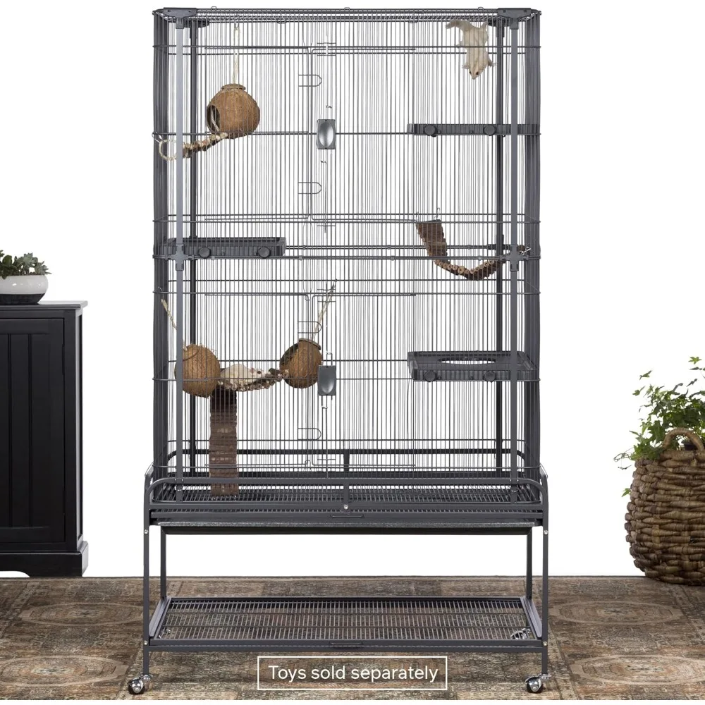 Prevue Pet Products 484 Deluxe Critter Cage, Dark Gray 37.0" L x 23.1" W x 63.4" H