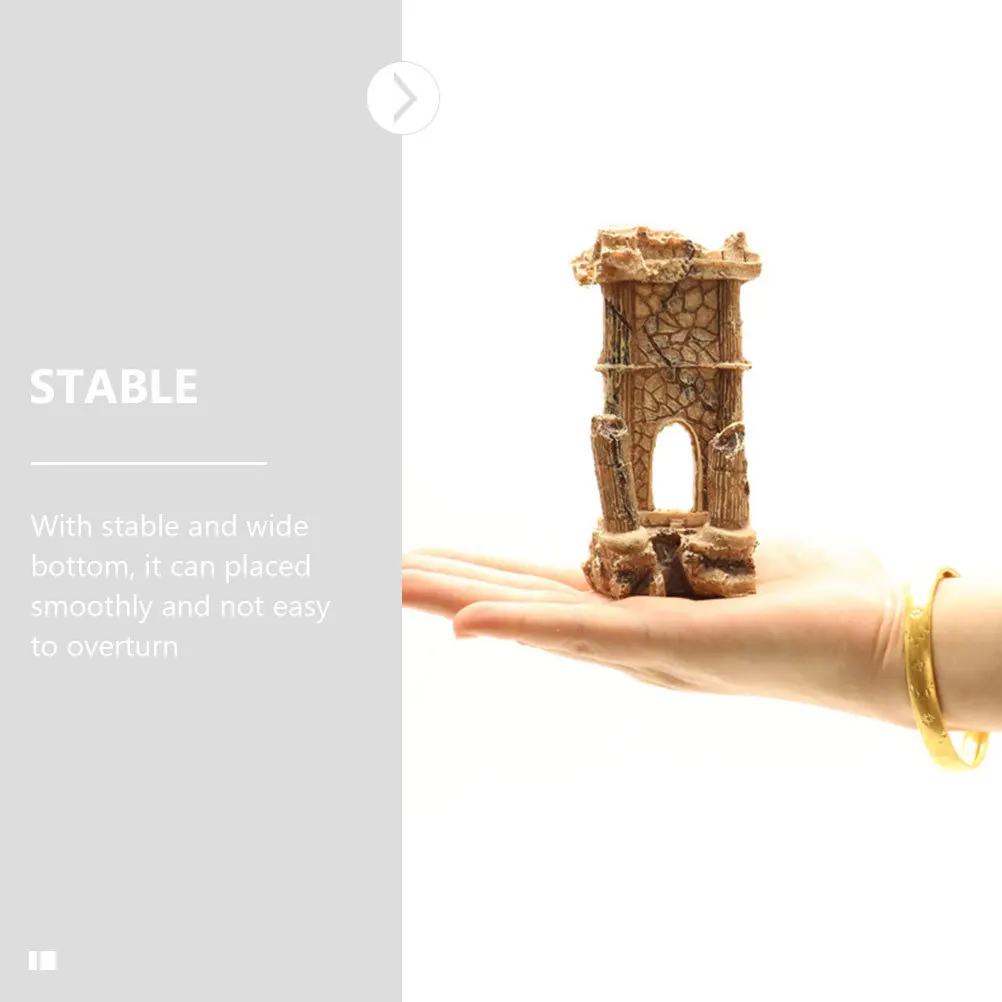 

Fish Tank Marble Pillar Decor Resin Aquarium Ornaments Sturdy Stable Bottom Underwater Landscape Prop Fish Tank Marble Pillar